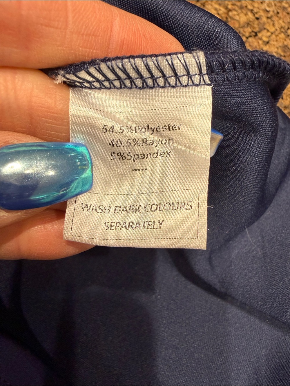 NWOT Classic Navy Long-Sleeve Polo V-Neck Dress - Picture 6 of 7